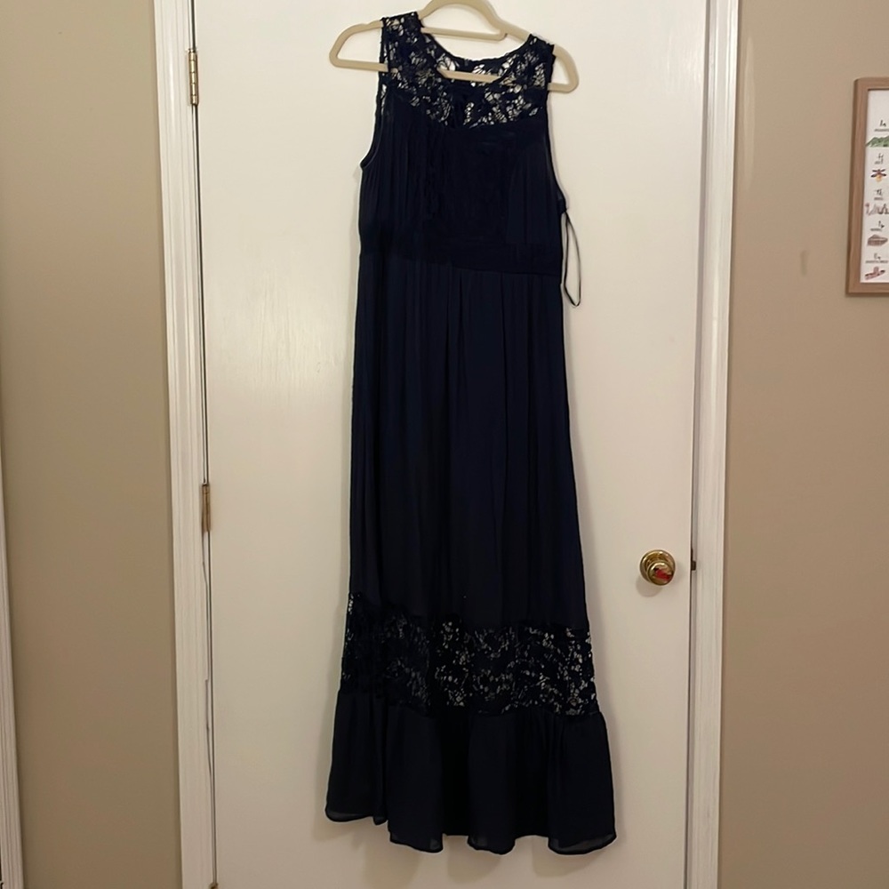 Crochet Panel Maxi Dress